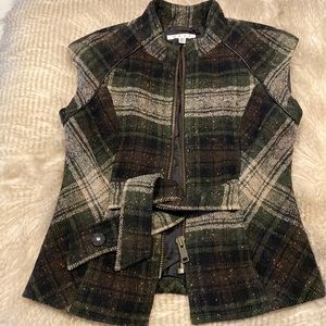 {CABi} wool bend plaid vest